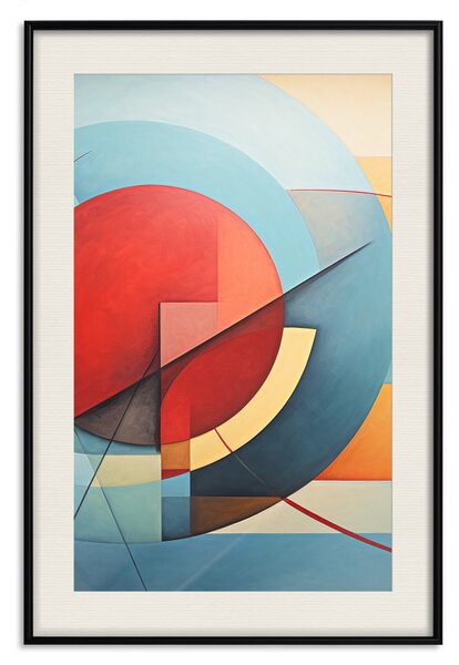 Plakát Dekonstruktivismus - geometrická kompozice ve stylu Kandinského