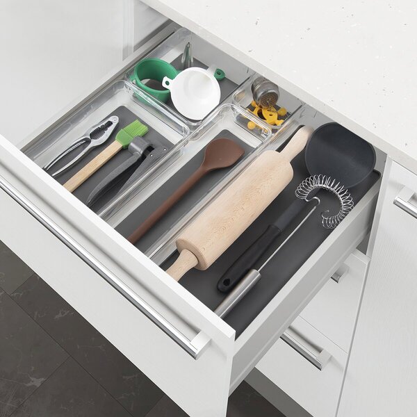 Orion Organizér do šuplíku kuchyně i koupelny, příborník GREY 33 x 9 x 5 cm