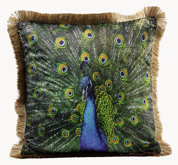 Sametový polštář Peacock