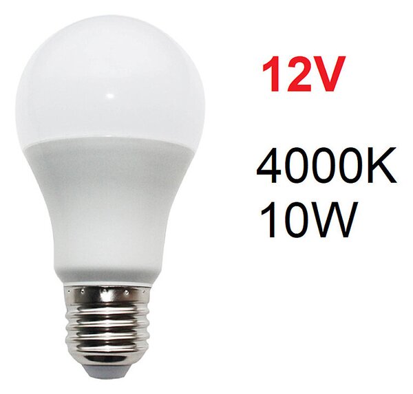 ACA Lighting Apostolidis LED žárovka E27 12V DC 10W 4000K A6010NW12DC