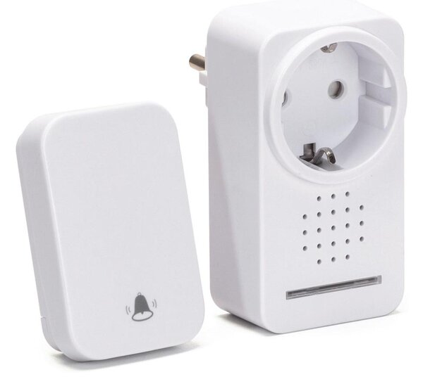 Aigostar - Bezdrátový zvonek do zásuvky 1Z 230V IPX4 bílá