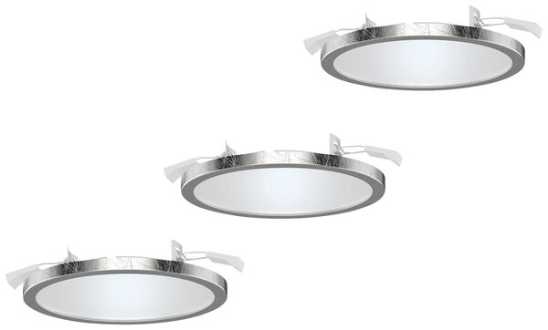 LightMe LM85661 Aqua LED vestavné svítidlo, LED, GX53, 18 W, listová stříbrná (lesklá), sada 3 ks