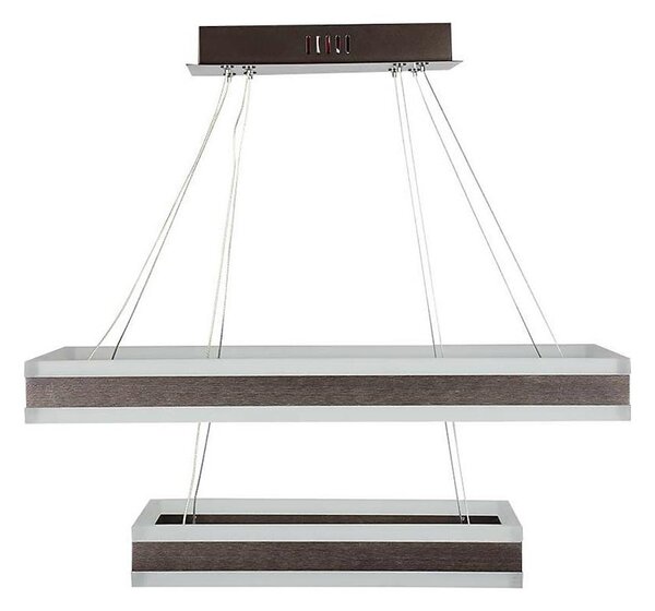 LED Stmívatelný lustr na lanku LED/113W/230V 3000K hnědá