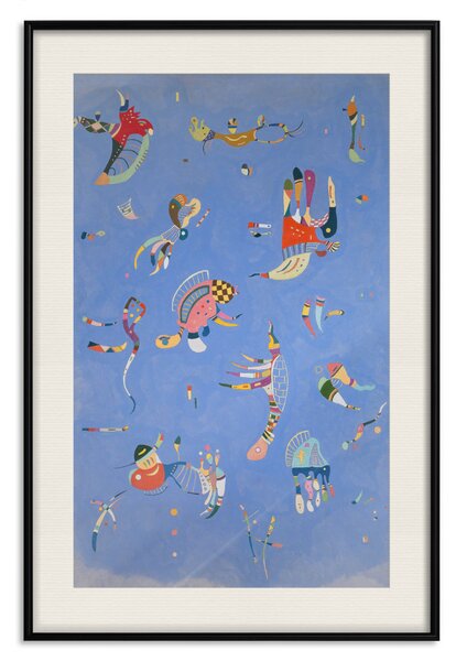 Plakát Nebesky modrá - kompozice s Kandinského abstraktními formami
