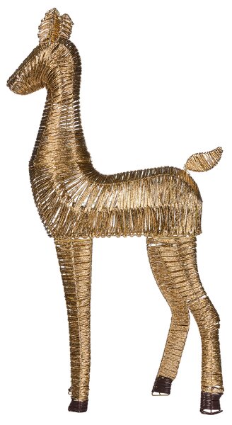 Vánoční dekorace LED AKUREYRI Sob 110 cm Zlatá