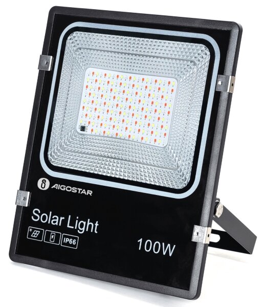 Aigostar - LED RGB Stmívatelný solární reflektor LED/100W/3,2V IP66 + DO