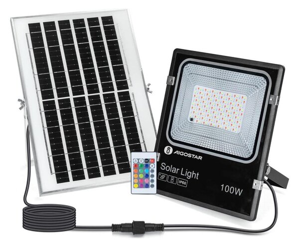Aigostar - LED RGB Stmívatelný solární reflektor LED/100W/3,2V IP66 + DO