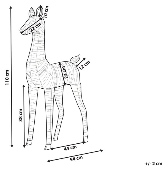 Vánoční dekorace LED AKUREYRI Sob 110 cm Zlatá
