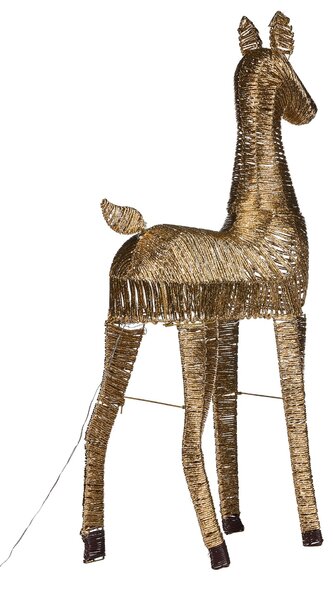 Vánoční dekorace LED AKUREYRI Sob 110 cm Zlatá