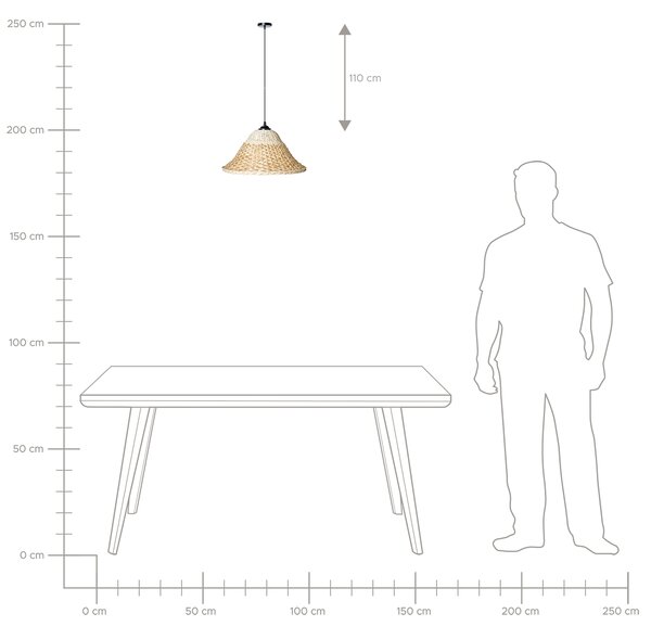 Závěsná lampa GUAMANI Bambus Přírodní