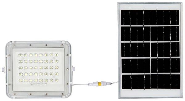 V-TAC VT-40W LED reflektor, solární modul 6 W, studená bílá, bílá, 7839