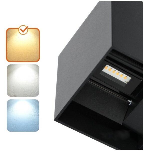 LED Venkovní nástěnné svítidlo QUERK 2xLED/3W/230V 3000K IP54 černá