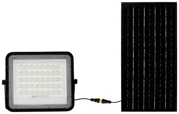V-TAC VT-80W LED reflektor, solární modul 19 W, neutrální bílá, černá, 7824