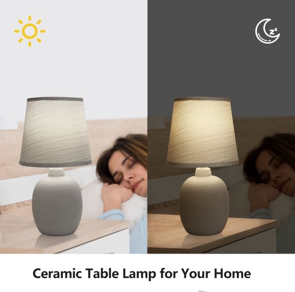 Aigostar - Stolní lampa 1xE14/40W/230V šedá
