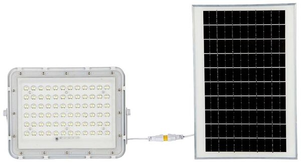 V-TAC VT-120W LED reflektor, solární modul 15 W, neutrální bílá, bílá, 7844