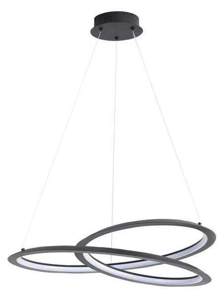 LED Lustr na lanku TANGO LED/44W/230V 4000K pr. 60 cm černá