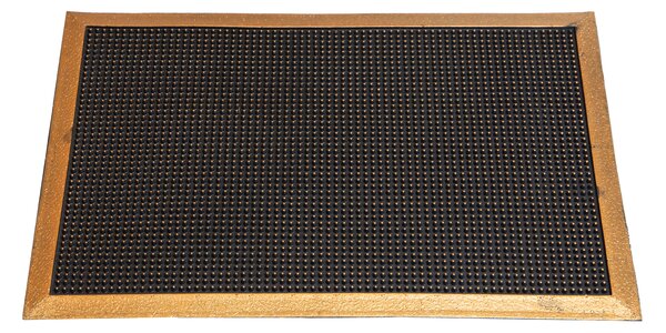 Gumová rohožka - předložka PINMAT černá/zlatá více rozměrů Mybesthome Rozměr: 40x60 cm
