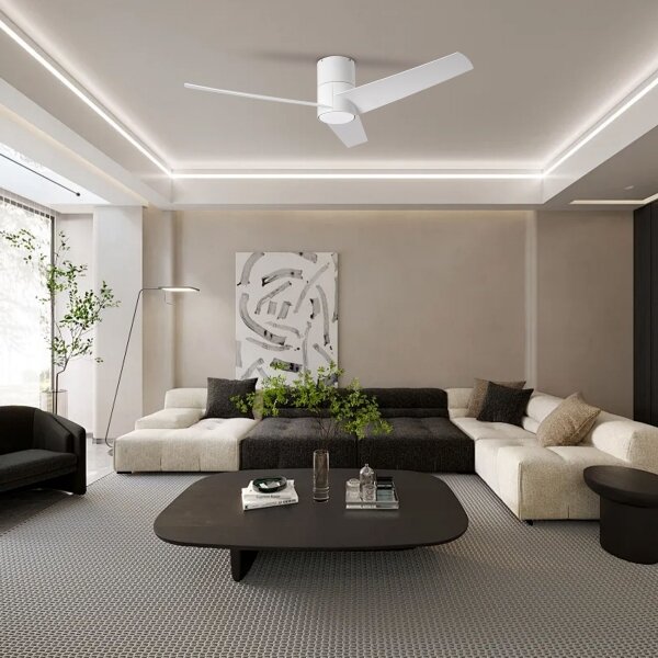 ZEVENTI - LED Stropní ventilátor BARROSA LED/18W/230V Wi-Fi Tuya bílá + DO