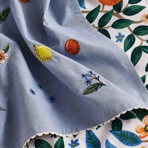 Bavlněná utěrka Fruit Stand Embroidered