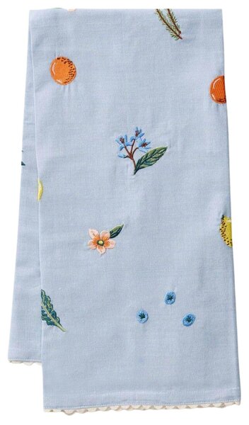 Bavlněná utěrka Fruit Stand Embroidered