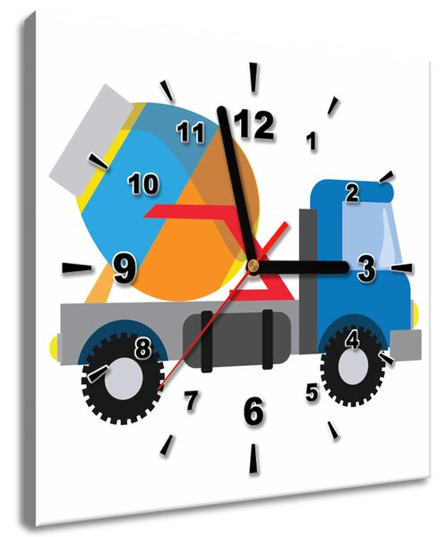 Obraz s hodinami Domíchávač Rozměry: 30 x 30 cm