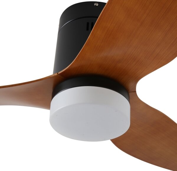 ZEVENTI - LED Stropní ventilátor PADUA LED/18W/230V Wi-Fi Tuya černá/hnědá + DO
