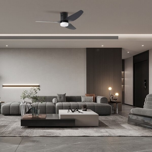 ZEVENTI - LED Stropní ventilátor PADUA LED/18W/230V Wi-Fi Tuya černá + DO