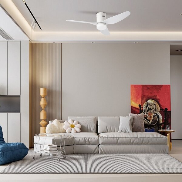 ZEVENTI - LED Stropní ventilátor PADUA LED/18W/230V Wi-Fi Tuya bílá + DO