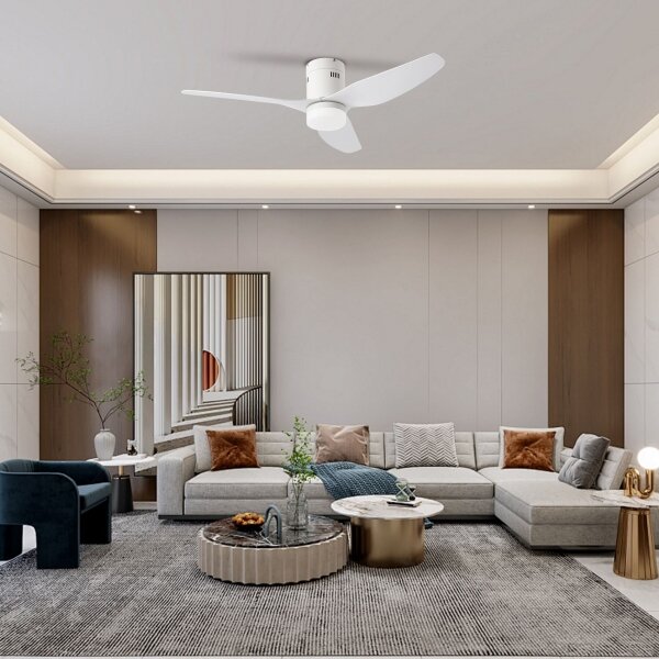 ZEVENTI - LED Stropní ventilátor PADUA LED/18W/230V Wi-Fi Tuya bílá + DO