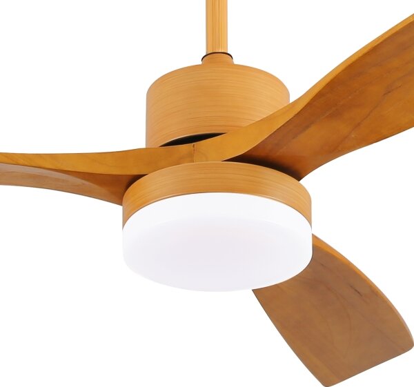 ZEVENTI - LED Stropní ventilátor MARE LED/24W/230V Wi-Fi Tuya dub + DO