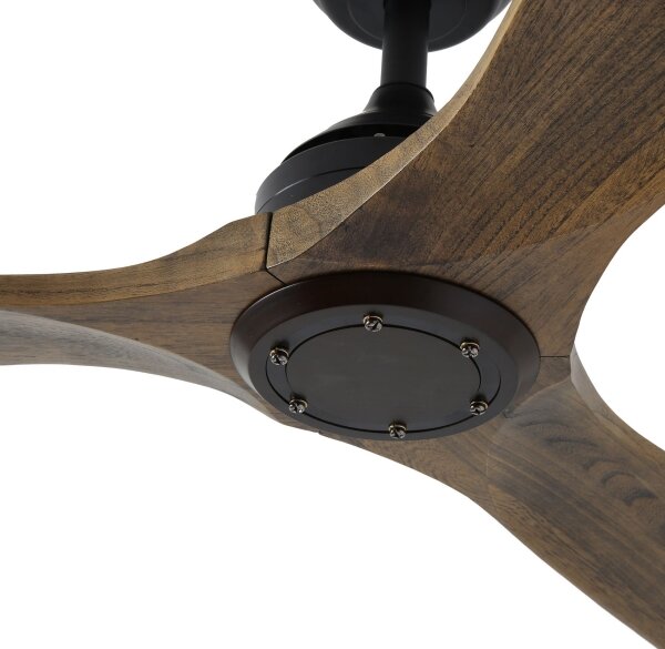 ZEVENTI - Stropní ventilátor LAURIA Wi-Fi Tuya černá/dub + DO