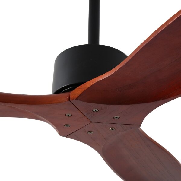 ZEVENTI - Stropní ventilátor CUENCA Wi-Fi Tuya černá/dub + DO
