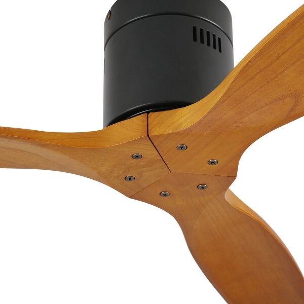 ZEVENTI - Stropní ventilátor SPELLO Wi-Fi Tuya černá/dub + DO