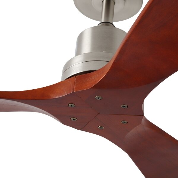 ZEVENTI - Stropní ventilátor LIONI Wi-Fi Tuya chrom/dub + DO