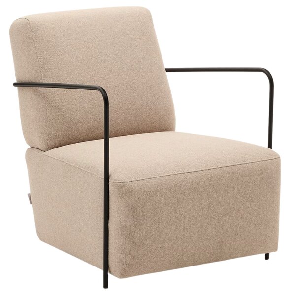 LÉTO -15% Béžové čalouněné křeslo Kave Home Gamer