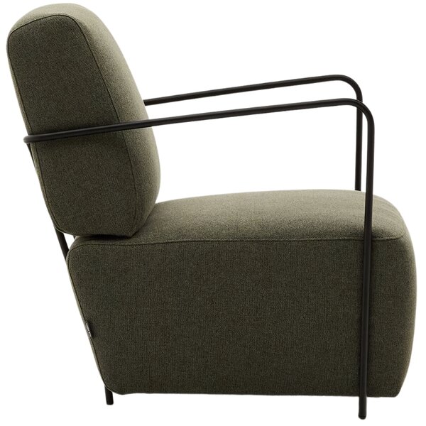 Zelené čalouněné křeslo Kave Home Gamer