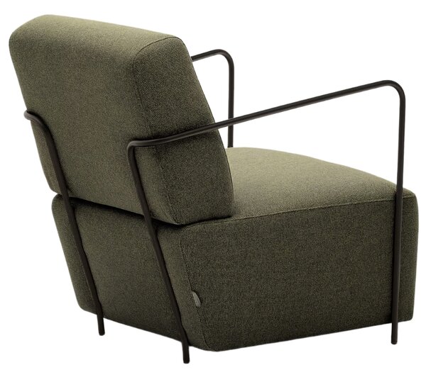 Zelené čalouněné křeslo Kave Home Gamer