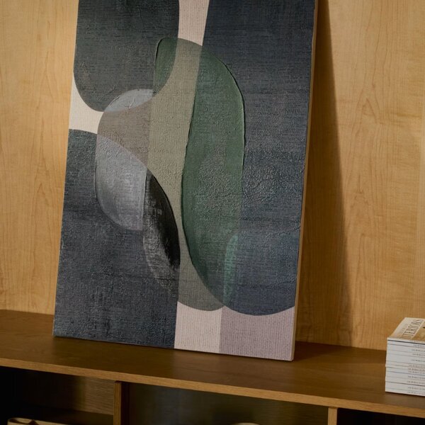 Abstraktní obraz Kave Home Nemsa 90 x 60 cm