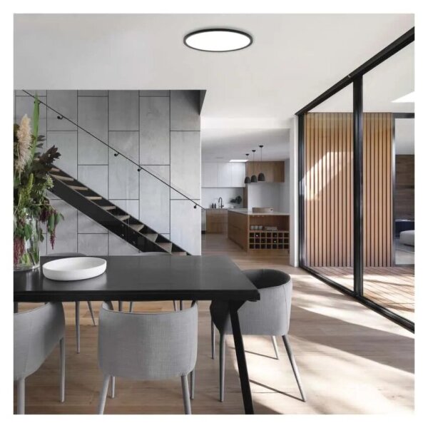 LED Stropní svítidlo FLORI LED/18W/230V 4000K černá pr. 29 cm