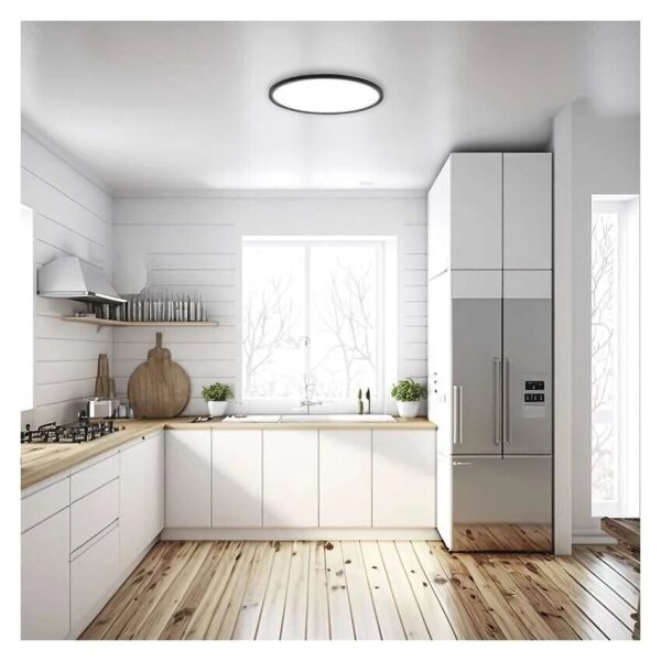 LED Stropní svítidlo FLORI LED/18W/230V 4000K černá pr. 29 cm