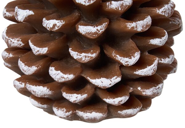 Sada 4 LED svíček IVRESSE Šiška 15/12 cm Hnědá