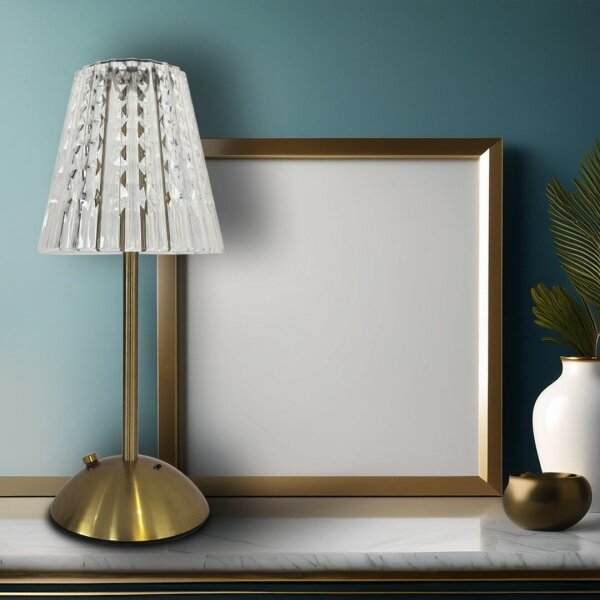 LED Stmívatelná dotyková nabíjecí stolní lampa ELBA LED/1,6W/800 mAh zlatá/čirá