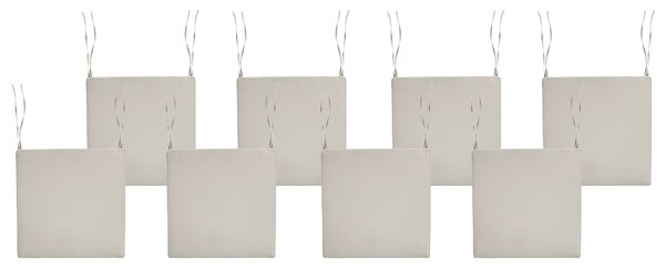 Sada 8 polštářů na zahradní židle SASSARI PREMIUM 46 x 46 cm Taupe