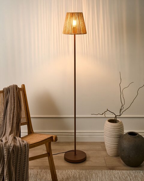 Stojací lampa HANGER Kov Hnědá