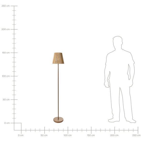Stojací lampa HANGER Kov Hnědá