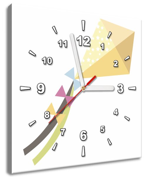 Obraz s hodinami Šarkan Rozměry: 30 x 30 cm