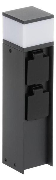 Kanlux 38763-Venkovní lampa se 2 zásuvkami DASTEN 1xG9/11W/230V 30 cm IP44 antr
