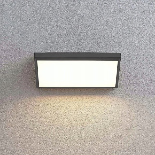 LED Venkovní nástěnné svítidlo se senzorem LED/20W/230V IP65 šedá