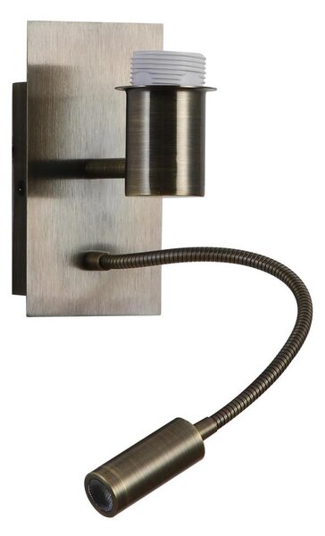 Brilagi - LED Flexibilní nástěnná lampa NUBILA 1xE27/25W/230V + LED/3W mosaz