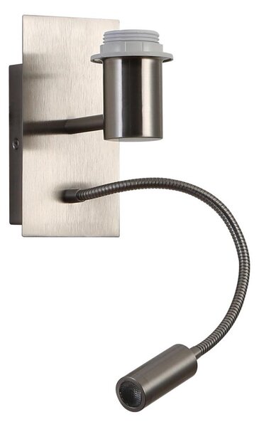 Brilagi - LED Flexibilní nástěnná lampa NUBILA 1xE27/25W/230V+LED/3W matný chrom